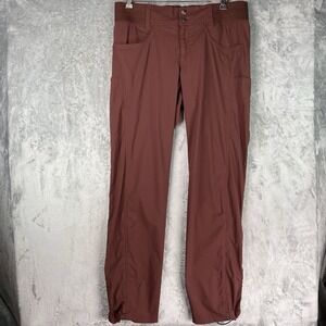 Title Nine Pants Womens Sz 12 Maroon Clamber Cinched Leg Stretch Outdoor Hiking